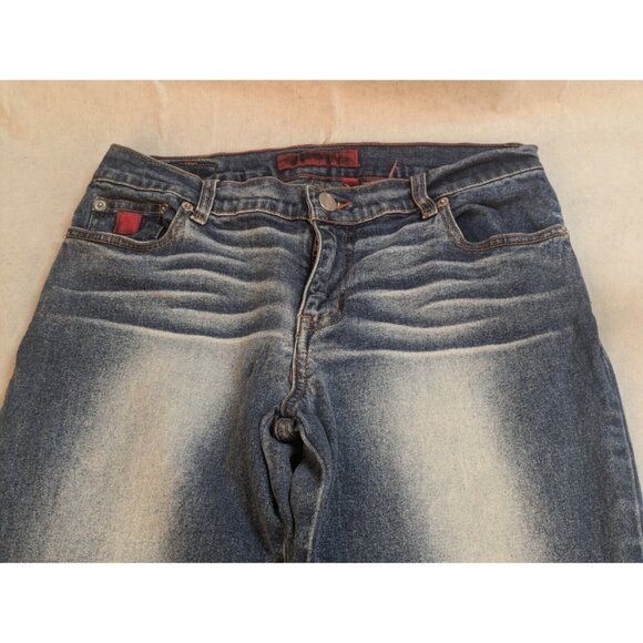 Bongo‎ Blue Distressed Bootcut Women’s Jeans Let Me B  Size 9 - Picture 4 of 15